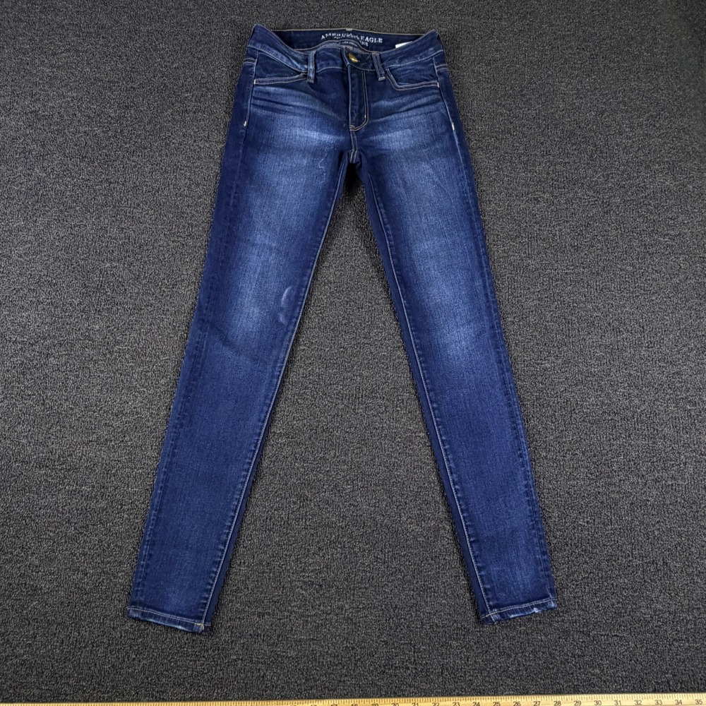 American Eagle Jegging Womens 2 (26x28) Super Stretch Blue Denim EUC